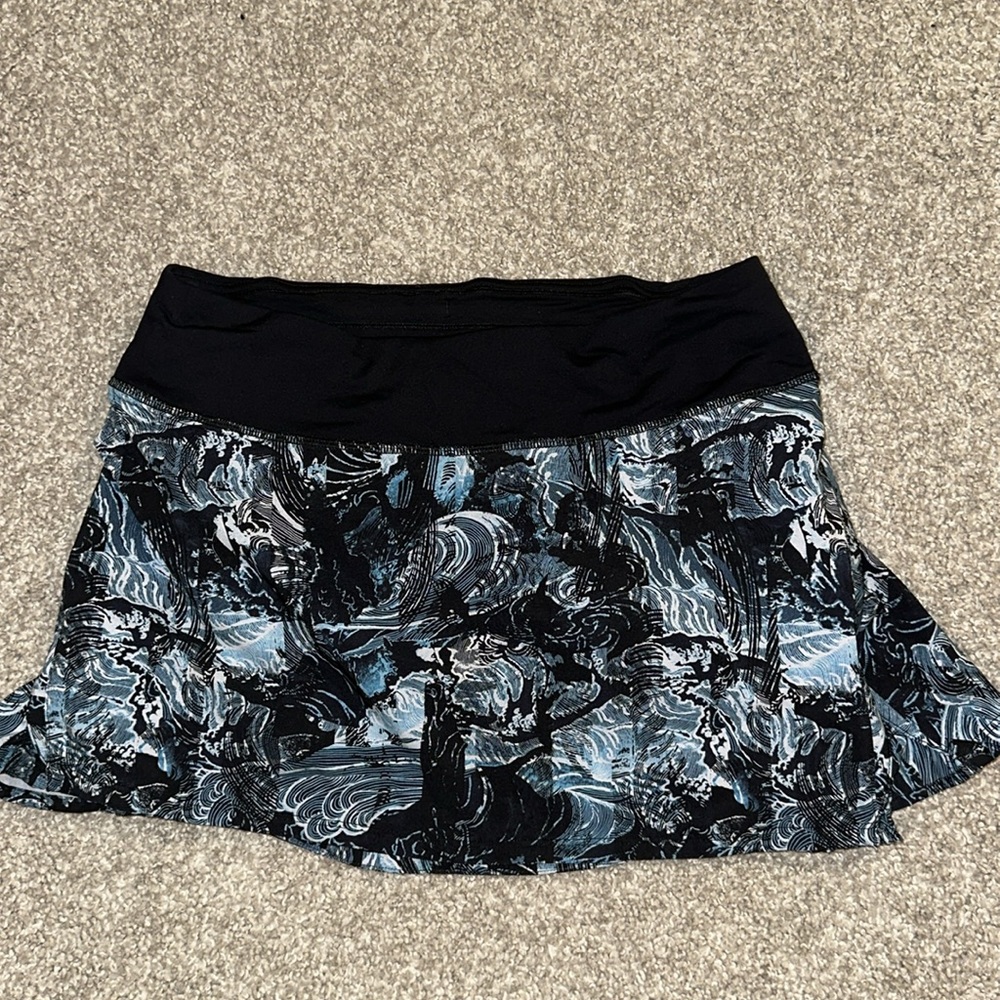 LULULEMON ATHLETICA Play Off The Pleats Skirt In Eternal Wave Starlight Black - Picture 2 of 2